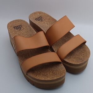 REEF WOMEN'S BROWN PLATFORM SANDALS
